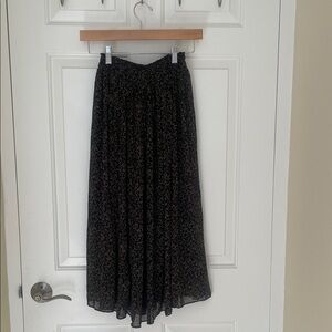 OAK + FORT Black and Gold Maxi Skirt